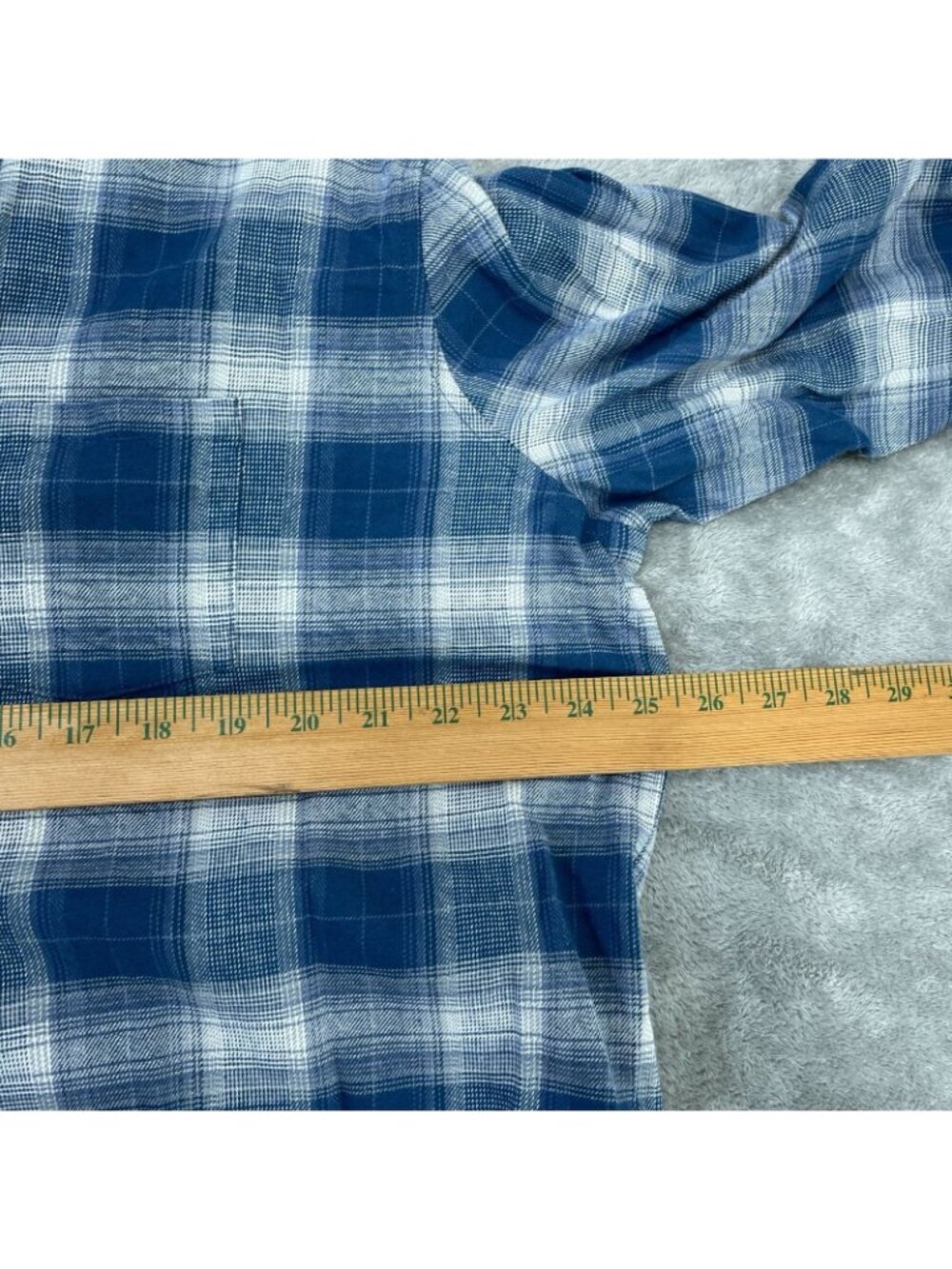 NWT Weatherproof Vintage Women's XL Blue Plaid Flannel Button-Up Shirt C0720 - Picture 6 of 12